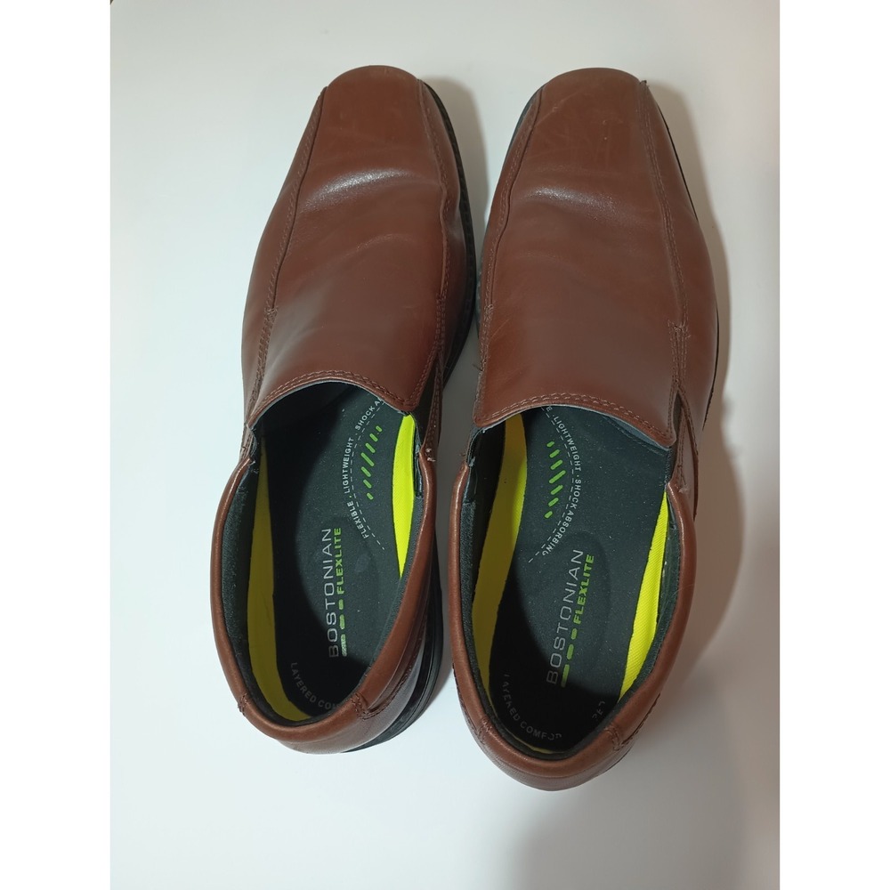 Bostonian Commonwealth FlexLite Brown leather slip o square toe loafers 11.5M